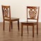 Baxton Studio Gervais Modern and Contemporary Transitional Walnut Brown Finished Wood 2-Piece Dining Chair Set 178-11383-Zoro - alternate 8
